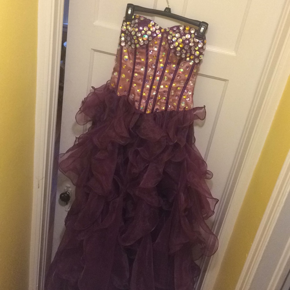 Beaded corset prom dress